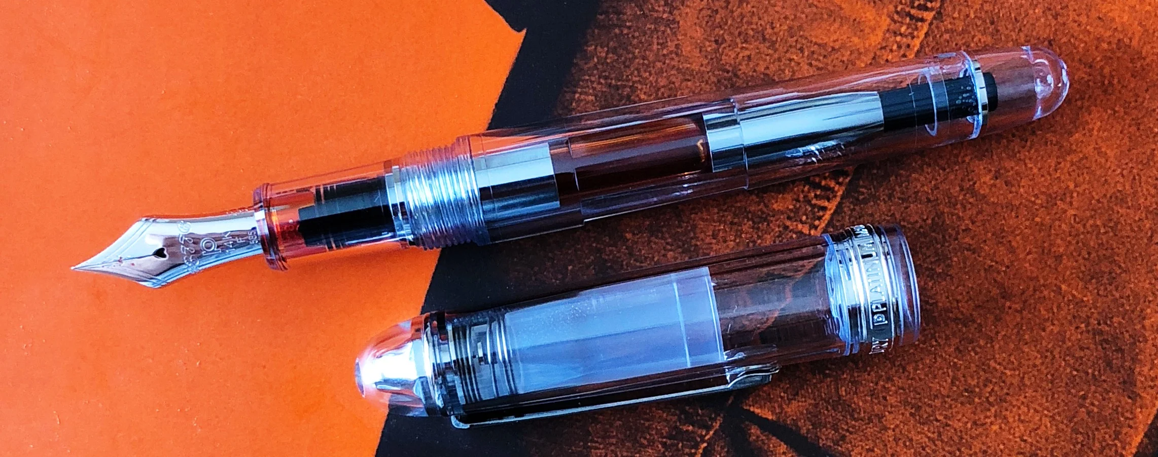 オーシャン セルロイド 『ミッドナイトオーシャン柄』 | プラチナ万年筆